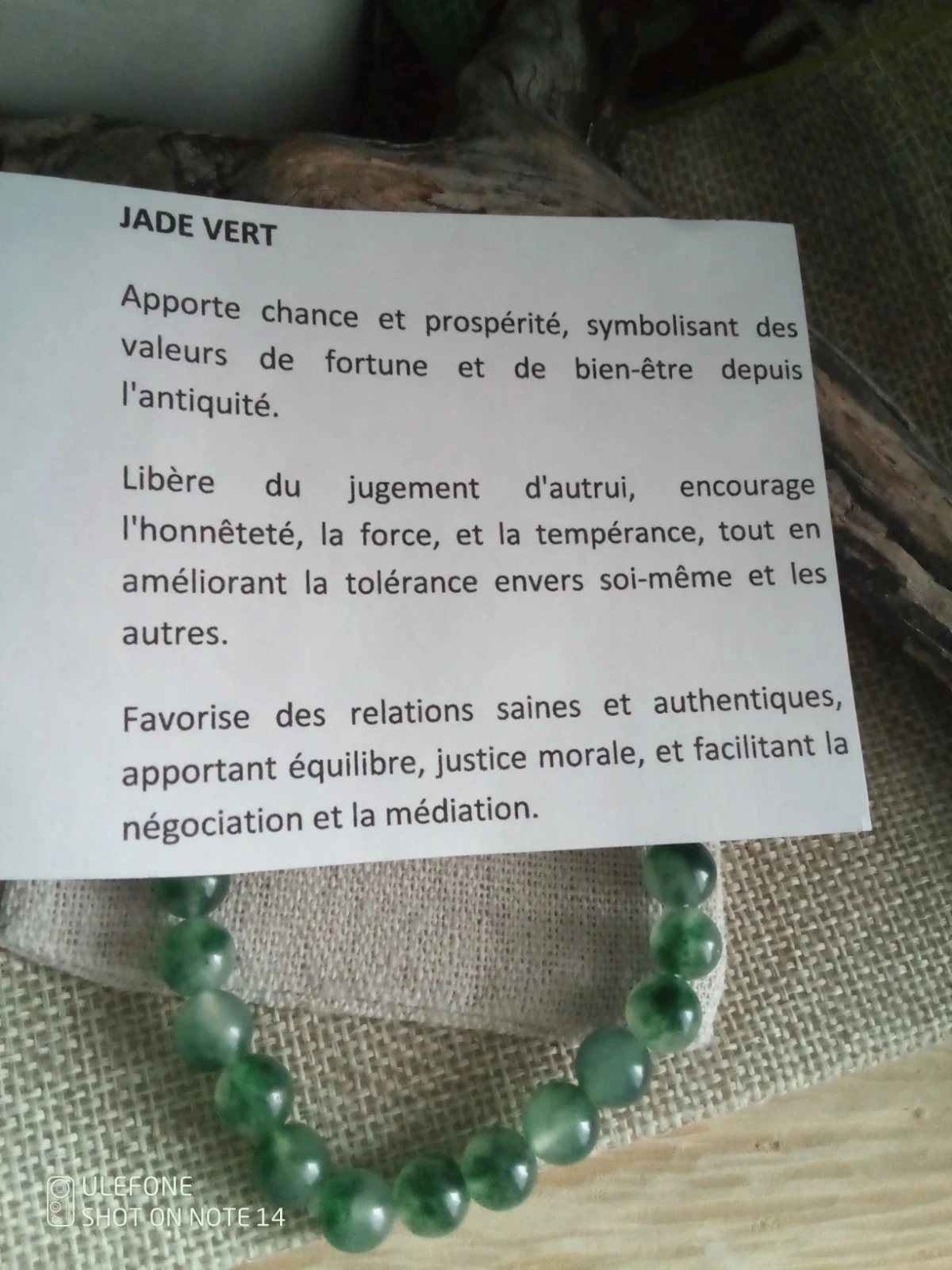 Jade natuursteen armband – photo 2